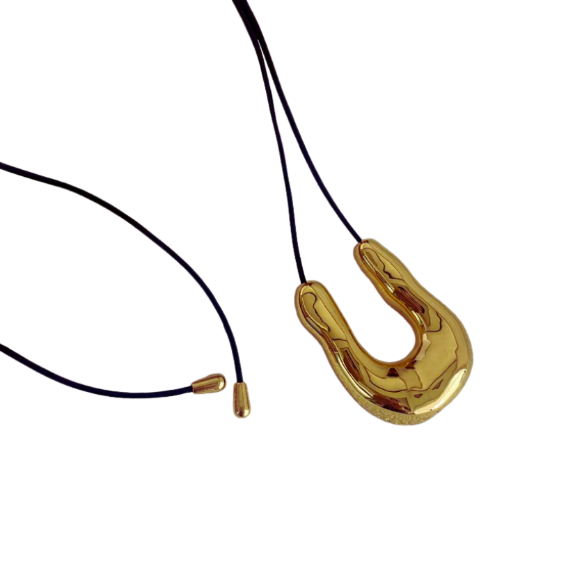 Collar cuero herradura