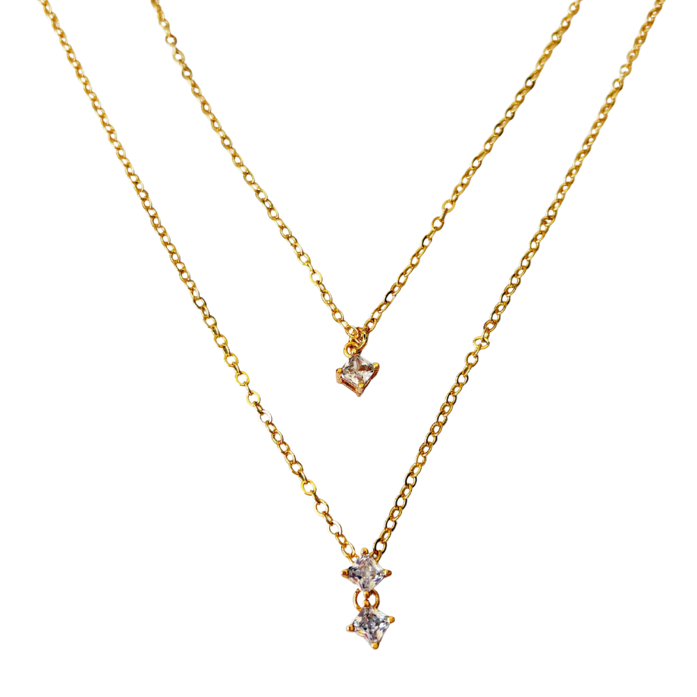 Collar doble rombo