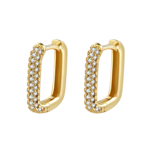 Arracada cuadrada zirconias