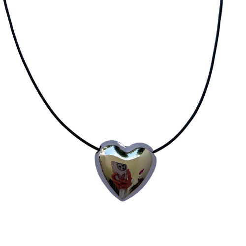 Collar corazón chunky