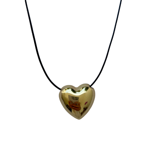 Collar corazón chunky