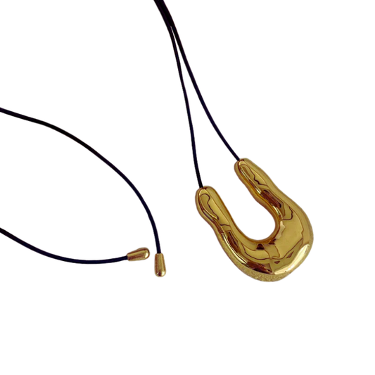 Collar cuero herradura