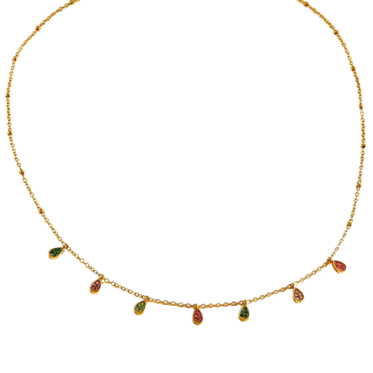 Collar gotitas colores