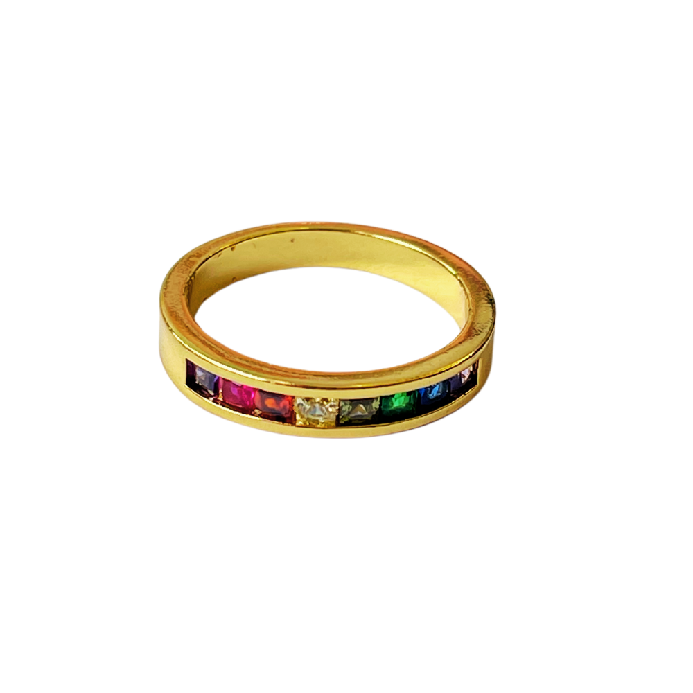 Anillo cristales colores